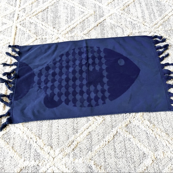Barine Bath Cotton Hand Towels With Fish Design And Tasselsset Of 2